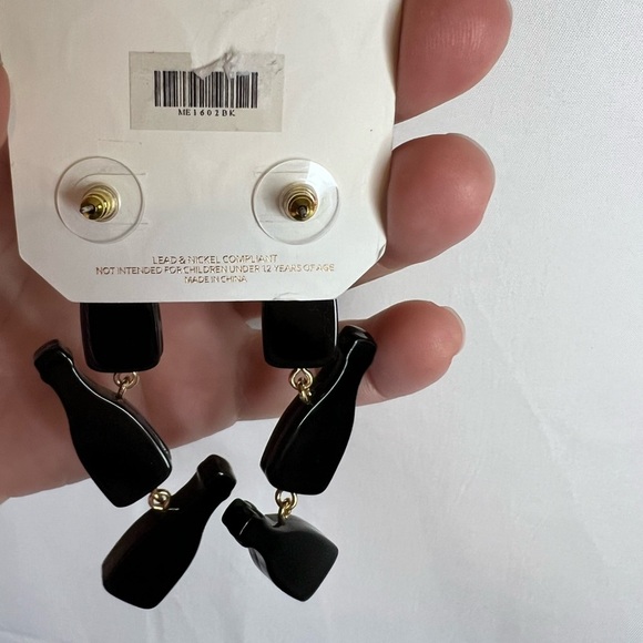 Unbranded Pop Bubbly Party Bottle Dangle Earrings NWT - Picture 2 of 6